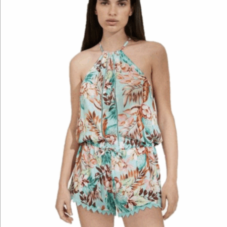 Ysabel Mora Tutina mare in 100% viscosa con inserti all'uncinetto art. 85740