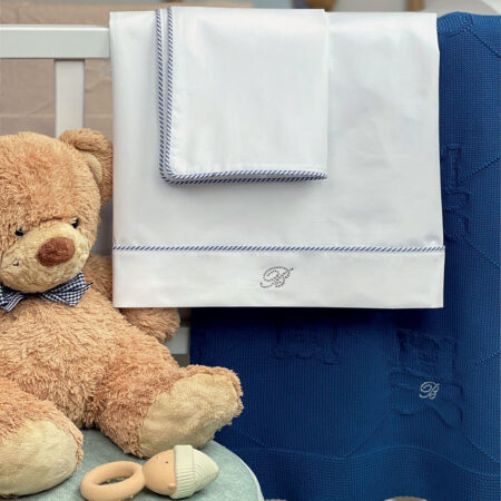 Completo lenzuola culla Navy Blumarine